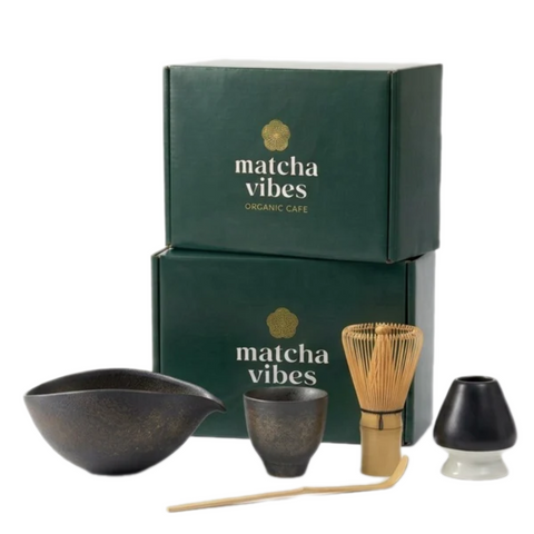 Japanese Matcha Tea  Black Set, 5pcs